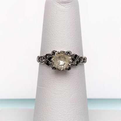 Picture of Art Deco Era Uncas Sterling Silver & Rhinestone Engagement Style Ring