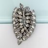 Picture of 1935-1945 Eisenberg Original Sterling Silver & Rhinestone Large Leaf Shaped Fur Clip