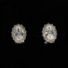 Picture of Oval Clear Cz Lever Back Earrings. 1.7" Long, .55" Wide