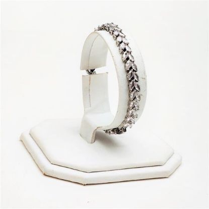 Picture of Small Marquis Cut 'leaves' Cz Bracelet. 7" Long