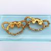 Picture of Vintage Musi Gold Tone Metal & Clear Rhinestone Shoe Clips