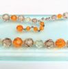 Picture of 1950'S Marvella Orange, Yellow & Topaz Crystal Necklace & Clip-On Earring Set