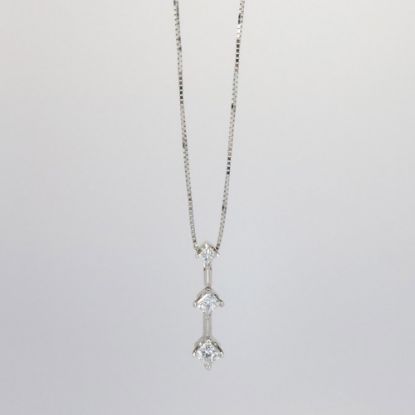 Picture of 14K White Gold Diamond Pendant Necklace