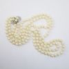 Picture of 14K White Gold Cultured Pearl Double Strand Necklace with Diamond Accents