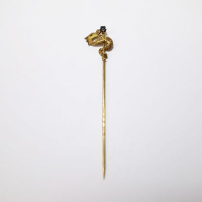 Picture of Antique 14k Gold & Blue Stone Dragon Stick Pin