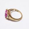 Picture of Art Deco Era 10k Gold, Synthetic Pink Sapphire & Diamond Ring