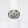 Picture of Vintage 10k Gold, White Gold, Enamel & Diamond 32nd Degree Freemason's Ring 