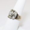 Picture of Vintage 10k Gold, White Gold, Enamel & Diamond 32nd Degree Freemason's Ring 