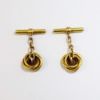 Picture of Antique Early 20th Century 18k Gold, Diamond & Ruby Cuff Links