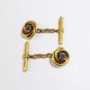 Picture of Antique Early 20th Century 18k Gold, Diamond & Ruby Cuff Links