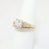 Picture of 0.98ct Round Brilliant Cut Diamond Ring Bridal Set, 14k Yellow Gold