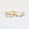 Picture of 0.98ct Round Brilliant Cut Diamond Ring Bridal Set, 14k Yellow Gold