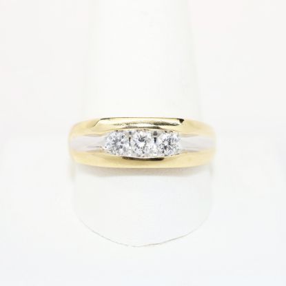 Picture of 14k Two-Tone Gold & .50ct Diamond Men's Band Ring