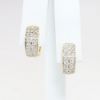 Picture of 14k Yellow Gold & Diamond Cluster Huggie Hoop Earrings