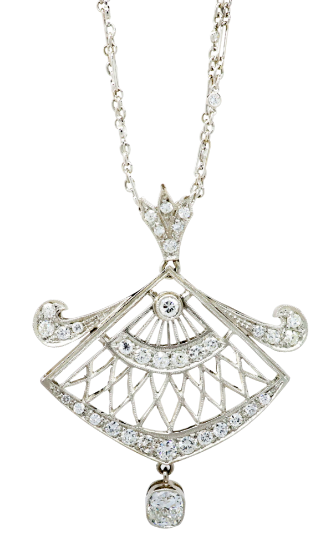 Picture of Platinum & Diamond Pendant and Chain