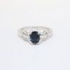 Picture of Sapphire and Diamond Ring, 14k White Gold