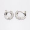 Picture of 2.50ct Pave Diamond Hoop Earrings, 18k White Gold