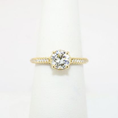 Picture of  Diamond Solitaire Ring in 14k Yellow Gold