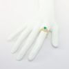 Picture of Emerald and Diamond Ring in 14k Yellow Gold