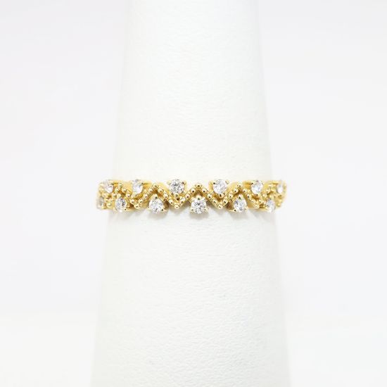 Picture of 0.14ct Diamond Band Ring in 14k Yellow Gold