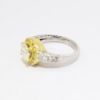 Picture of Light Yellow, Round Brilliant Cut, 1.20ct Diamond Ring in 14k White Gold