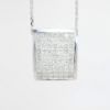 Picture of 18k White Gold & Invisible Set 5.00ct Diamond Slide/Pendant