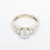 Picture of Art Deco Style 18k White Gold & 1.00ct Diamond 3-Stone Engagement Ring