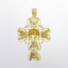 Picture of 18k Yellow Gold, Enamel & 0.85ct Ruby Cross Pendant