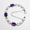 Picture of Antique Art Deco Era 14k White Gold & Amethyst Bracelet