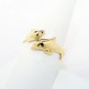 Picture of 14k Yellow Gold Twin Dolphin Ring, US Size 8