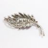 Picture of Vintage Signed Hobé Red & Clear Rhinestone Leaf Brooch