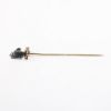 Picture of Rare Victorian Era 14k Gold, Sterling Silver and Old Mine Cut Diamond Figural Blackamoor Stick Pin