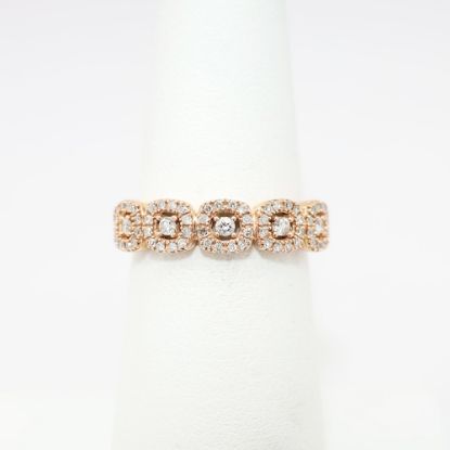 Picture of 10k Rose Gold & 0.25ct Diamond Halo Band Ring