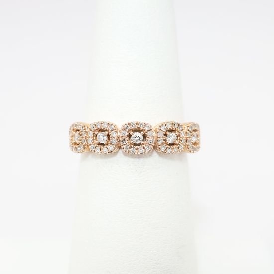 Picture of 10k Rose Gold & 0.25ct Diamond Halo Band Ring