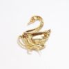 Picture of 14k Two-Tone Gold, Diamond & Ruby Swan Brooch