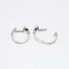 Picture of 14k White Gold & Diamond Heart Huggee Earrings