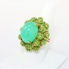 Picture of 18k Yellow Gold, Green Enamel & Chrysoprase Cabochon Ring