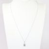 Picture of 14k White Gold, Diamond & Emerald Cut Alexandrite Necklace
