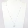 Picture of 14k White Gold Necklace with Diamond & Alexandrite Pendant