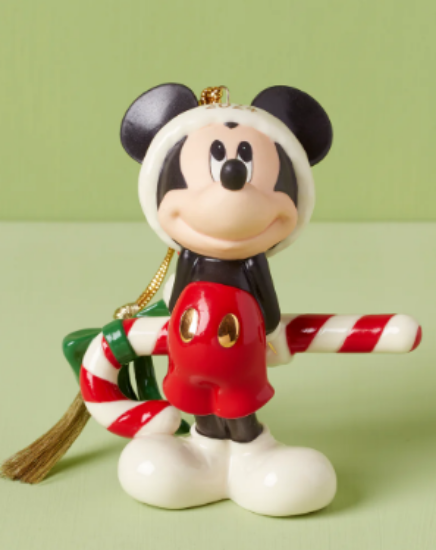 Picture of 2024 Lenox Mickey Mouse With Candy Cane Ornament