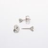 Picture of 14k White Gold & Round Brilliant Cut Diamond Solitaire Stud Earrings