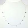 Picture of Adjustable 14k White Gold Necklace with Round Blue Sapphire Bead Stations