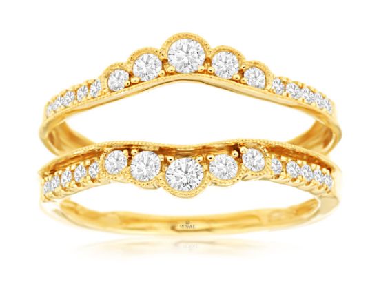 Picture of Beautiful 14k Yellow Gold Diamond Enhancer for Ring