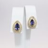 Picture of 14k Yellow Gold Diamond & Tanzanite Earrings 