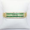 Picture of 18k Yellow Gold Emerald & Diamond Bracelet 