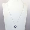Picture of 14k White Gold Starlit Sapphire Diamond Necklace 