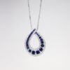 Picture of 14k White Gold Starlit Sapphire Diamond Necklace 