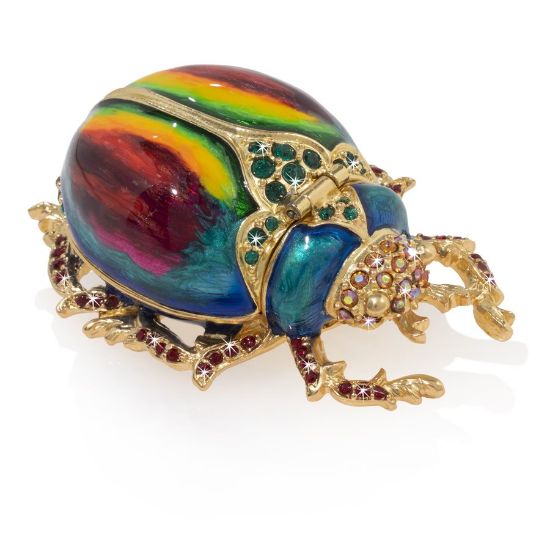 Picture of Jay Strongwater Pharaoh Scarab Beetle Box In Flora & Fauna