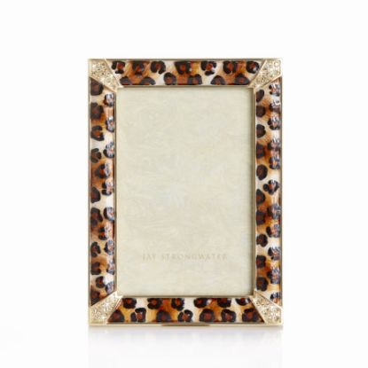 Picture of Jay Strongwater Leonard Pavé  Corner Frame  - Leopard 