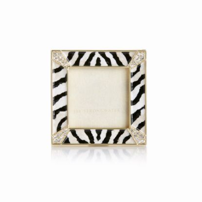 Picture of Jay Strongwater Leland Pavé Corner  Square Frame - Zebra